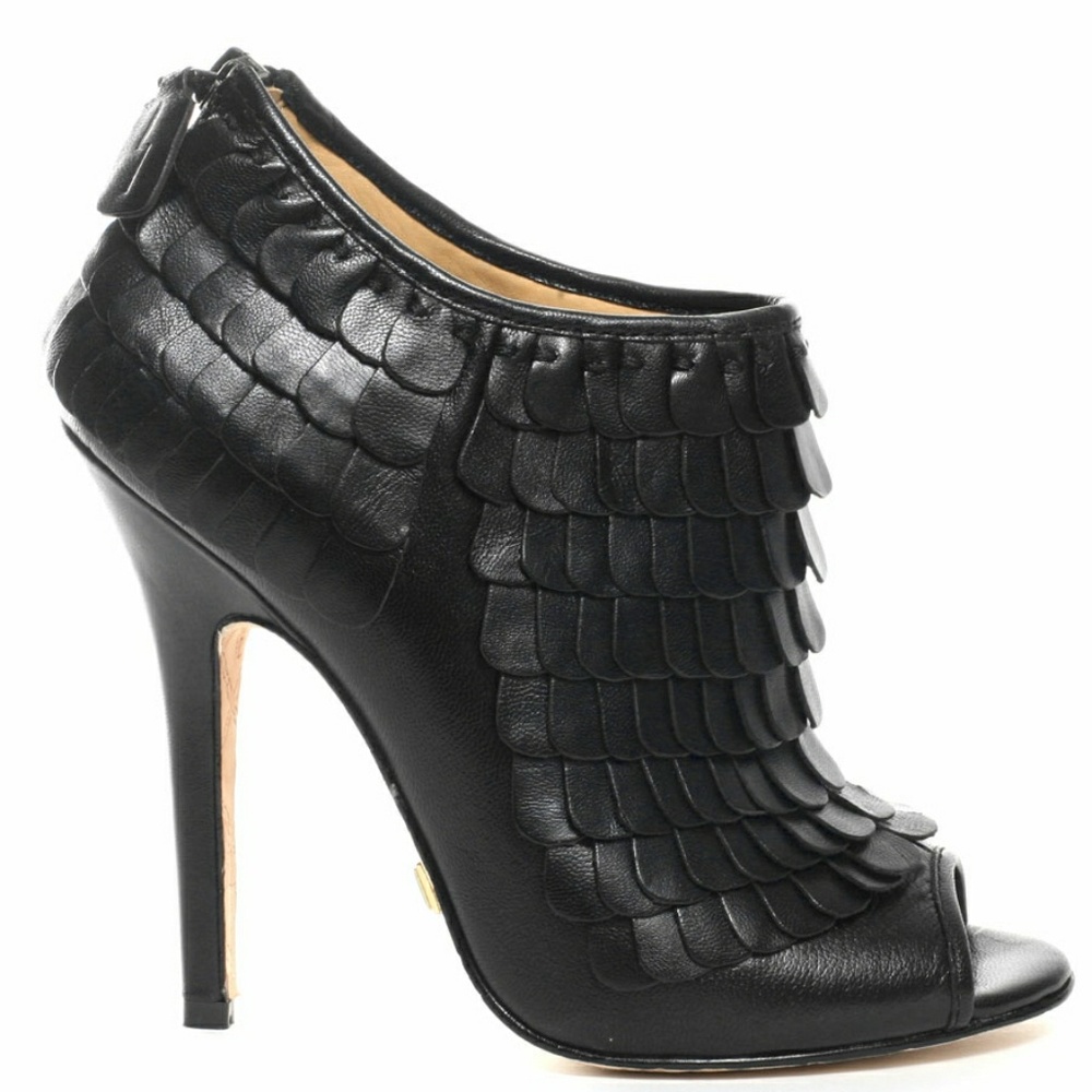 L.A.M.B. camden peep toe bootie Gwen Stefani