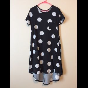 LuLaRoe Black and White Polka Dot Carly