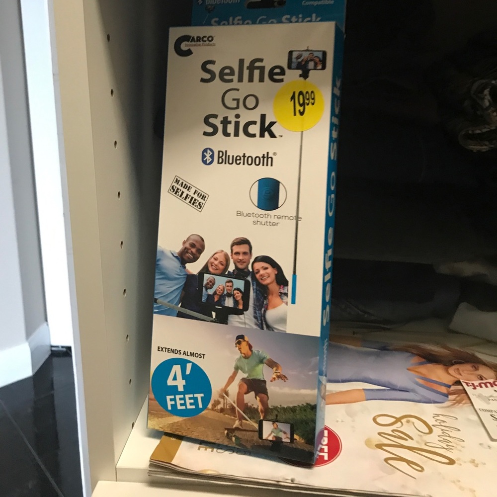Selfie go stick with Bluetooth