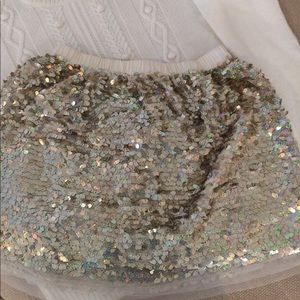 CREWCuts NWT Gold sparkle skirt girls size 6/7