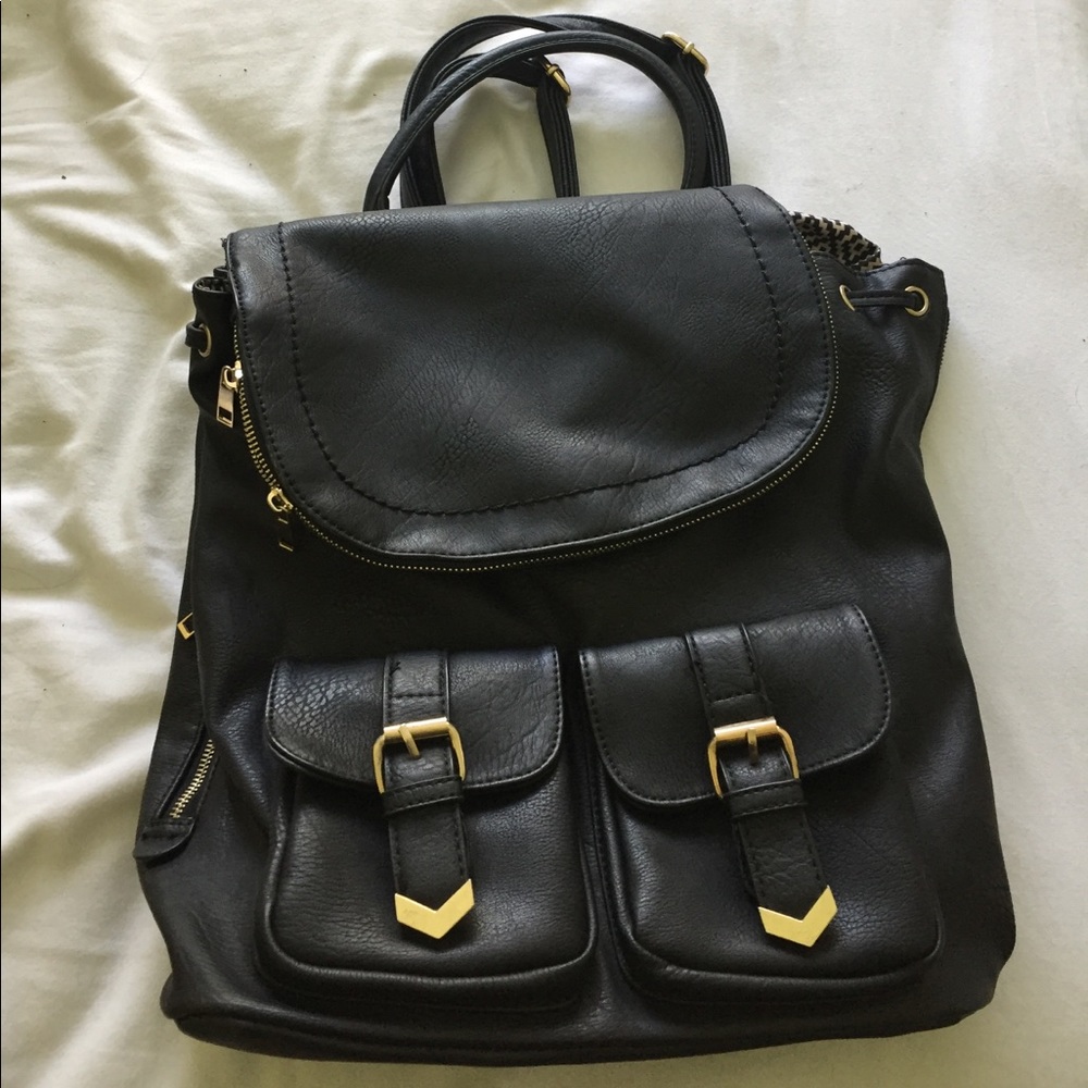 Leather backpack