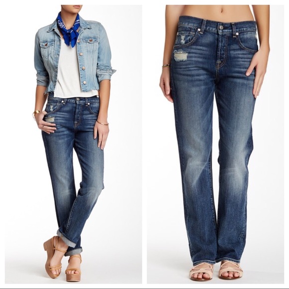7 For All Mankind Denim - 7 For All Mankind Distressed The 1984 Boyfriend