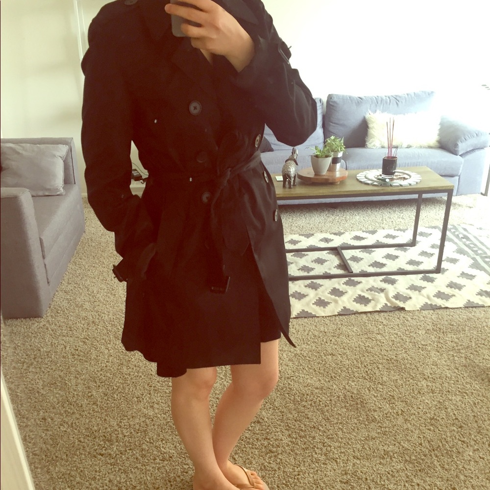 Black banana republic trench coat