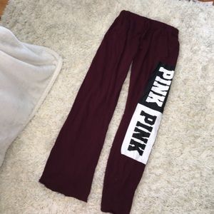 Maroon Boyfriend Sweatpants from Pink