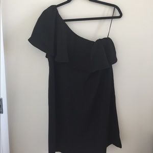 NWT Black one-shouldered dress