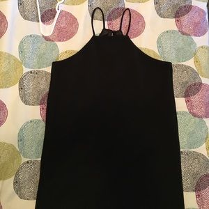 MANGO Square neck black dress