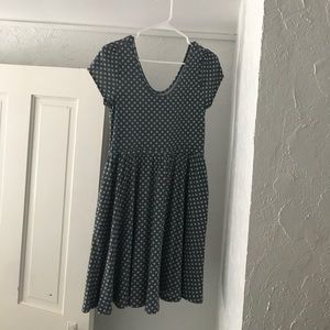 Polka dot knit dress