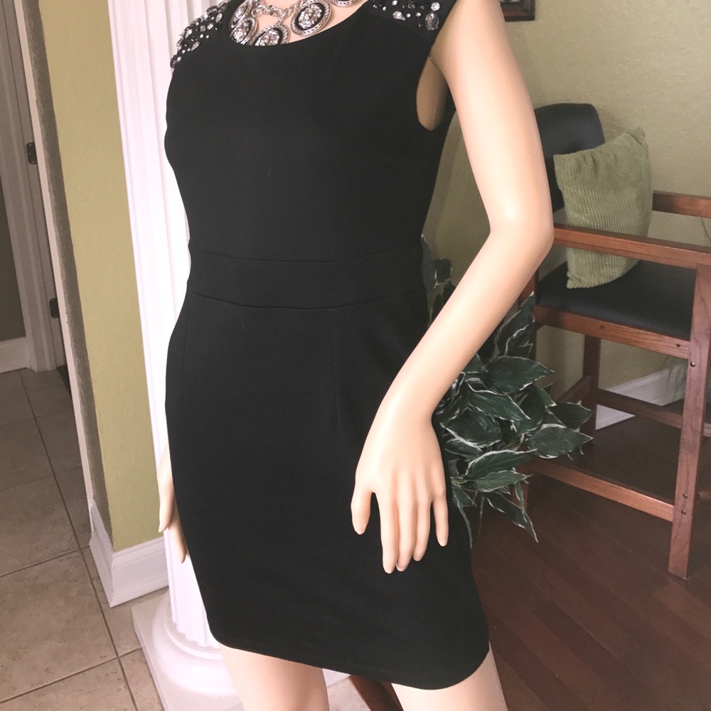 Black Rhinestone Mini