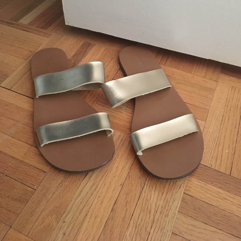Gold strap sandals