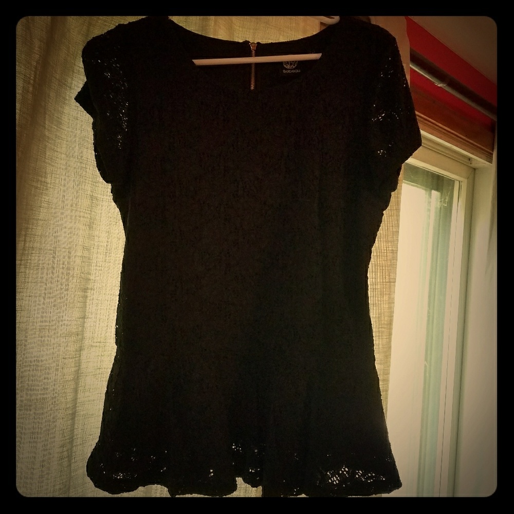 Peplum lace top