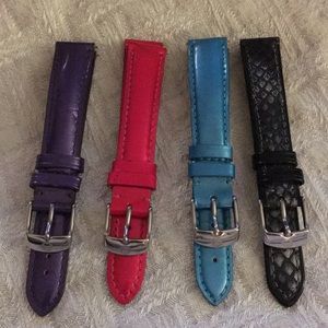 Michele leather 16mm strap