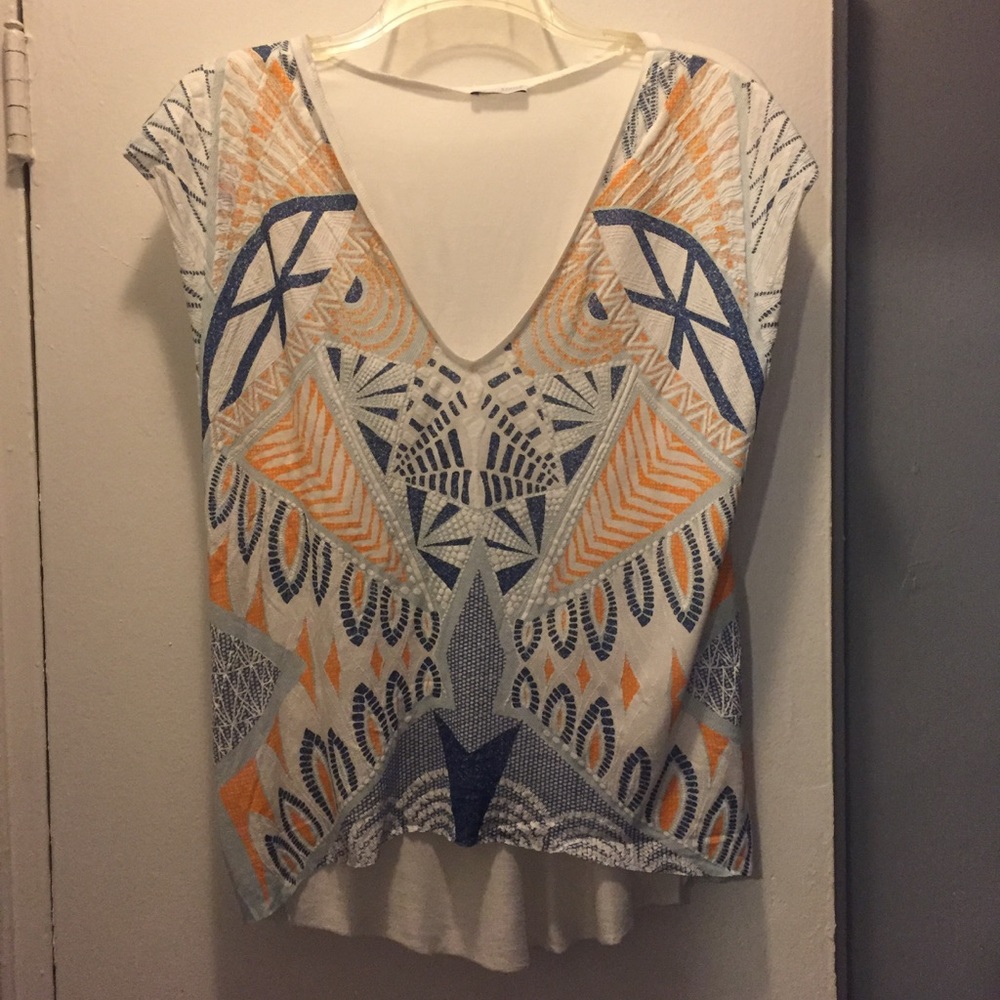 🎀Zara Puff Printed V-neck T-shirt🎀
