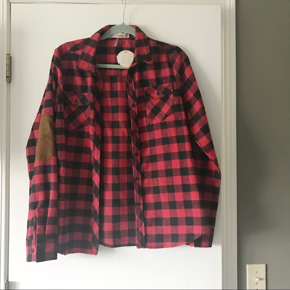 NEW! Buffalo Plaid Button Up Flannel