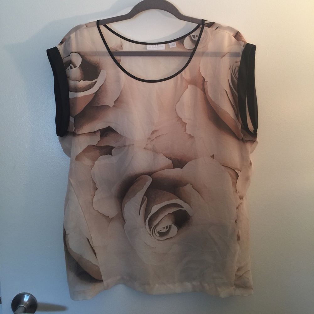 NY&C Sheer Floral Top