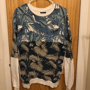 Zara Man Sweatshirt in white and blue