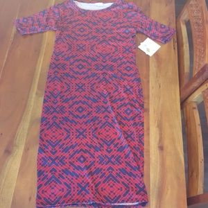 Small lularoe julia burgundy and navy