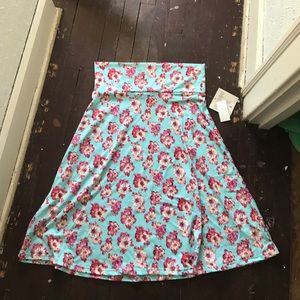 Aqua and pink Lularoe Azure skirt