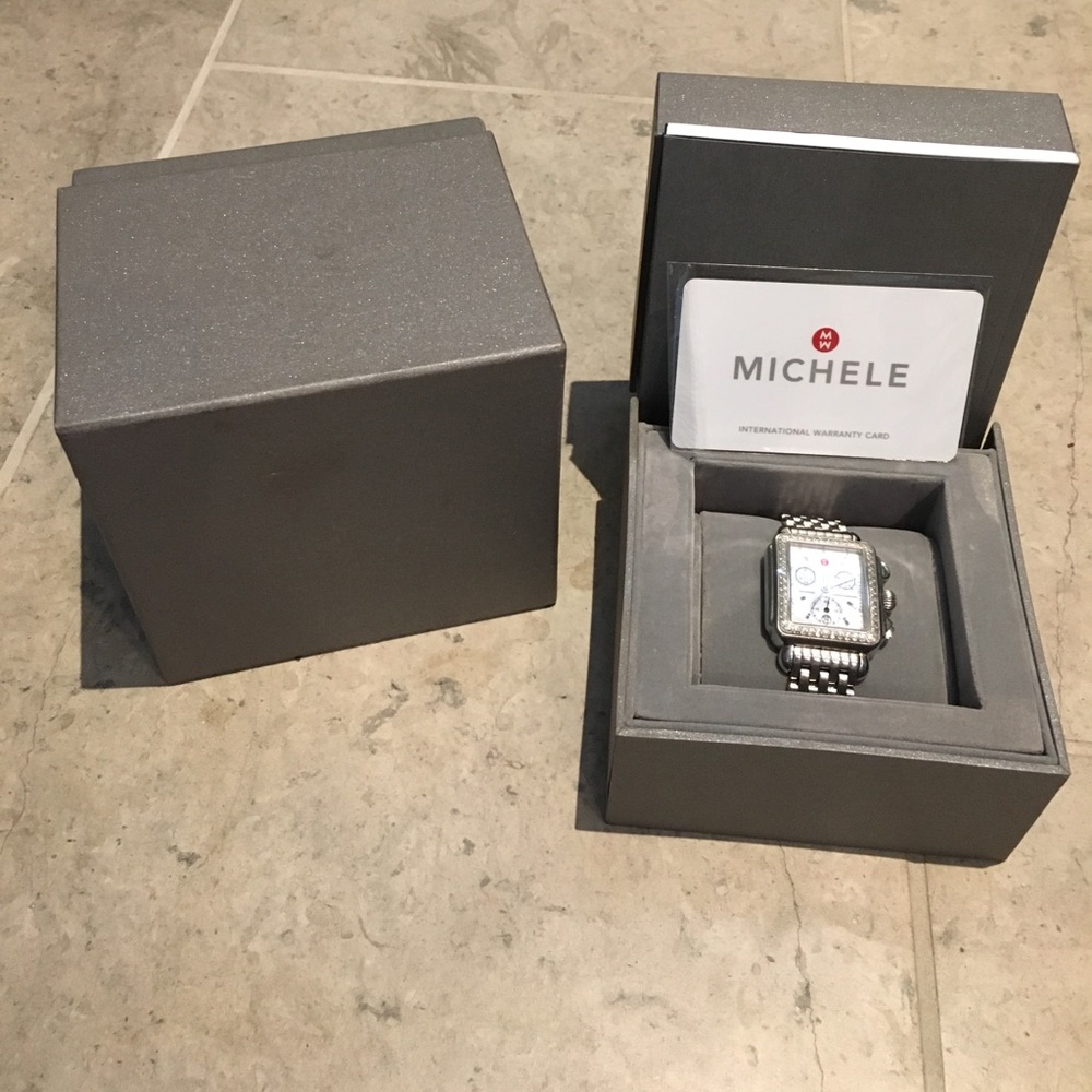 Authentic Michele diamond watch