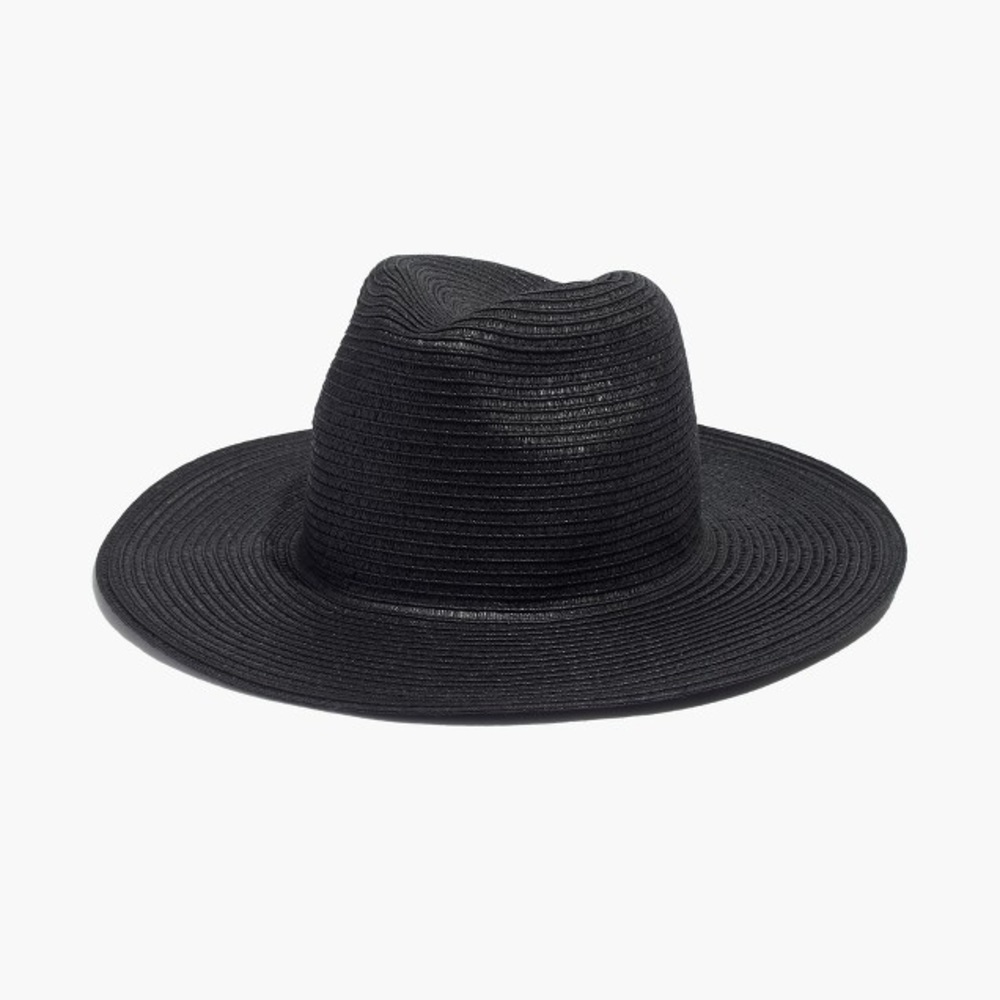 NEVER WORN Madewell Black Straw Hat