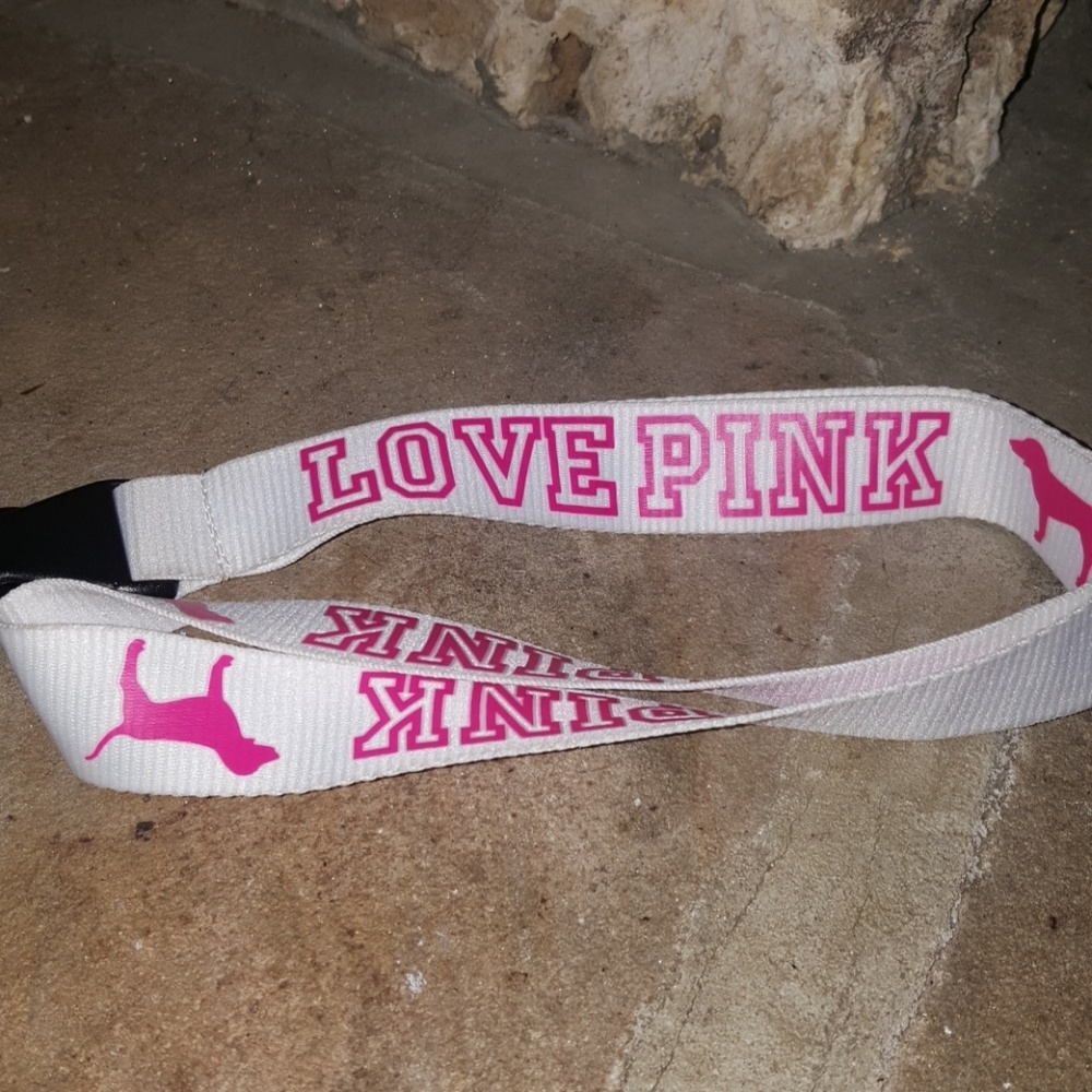 EUC - LOVE PINK Lanyard (White/Pink)