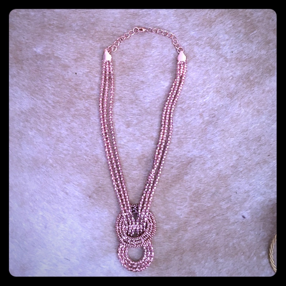 Figure eight statement necklace