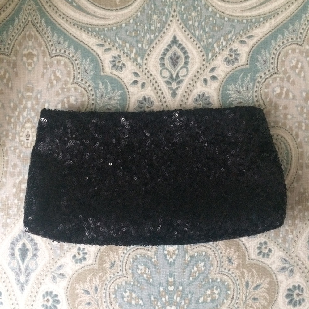 NWOT Black Sequin Evening Bag