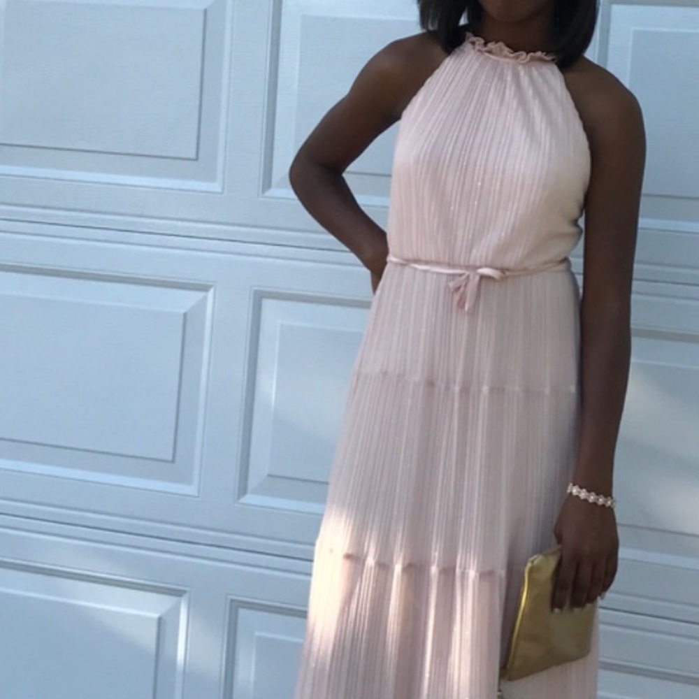 Blush glittery prom/homecoming dress