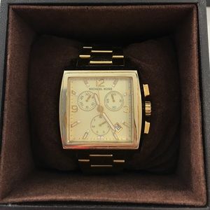 Michael Kors Gold Watch with Square Face