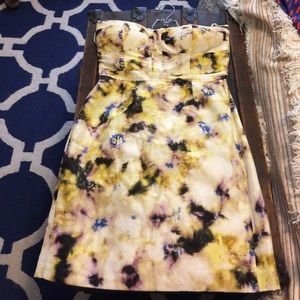 Jcrew multicolored strapless dress