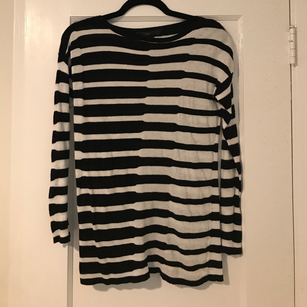 BCBG zebra Striped Sweater