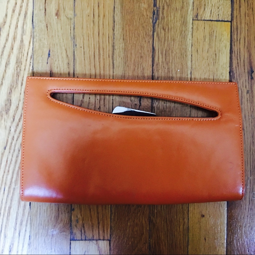 HP! Real Leather Mustard Bag Clutch AND Crossbody