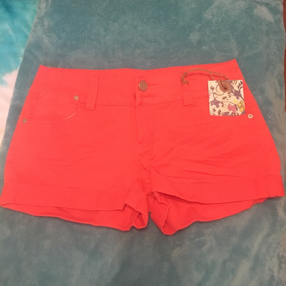 Coral pink shorts