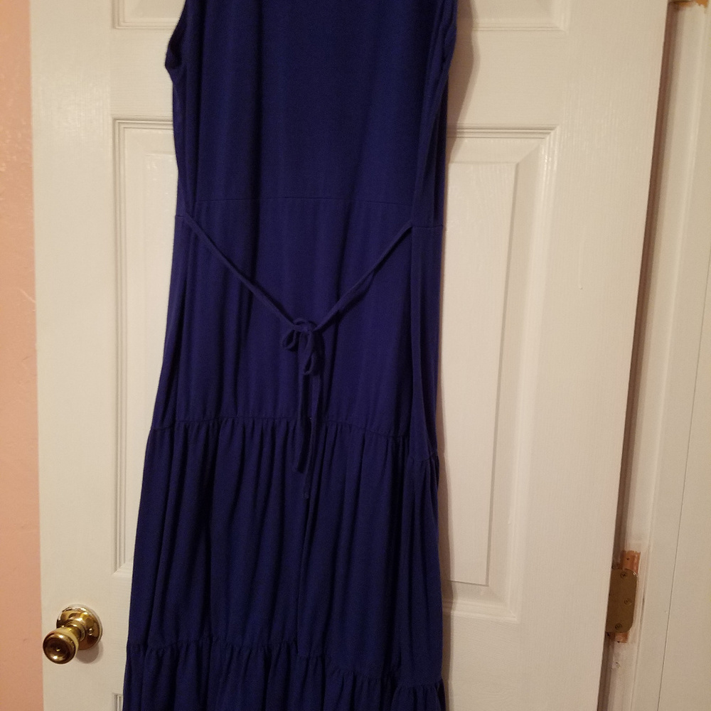 $$ Adjusted: Solid Tiered V-Neck Knit Maxi Dress - image 2
