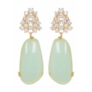 louise et cie Jewelry - Nwt Louise et Cie jade and jewel drop earrings louise et cie Jewelry - Nwt Louise et Cie jade and jewel drop earrings