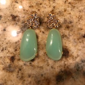 louise et cie Jewelry - Nwt Louise et Cie jade and jewel drop earrings louise et cie Jewelry - Nwt Louise et Cie jade and jewel drop earrings