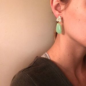 louise et cie Jewelry - Nwt Louise et Cie jade and jewel drop earrings louise et cie Jewelry - Nwt Louise et Cie jade and jewel drop earrings