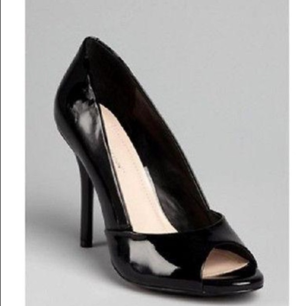 BCBGeneration Faux Patent leather Peep Toe Pumps