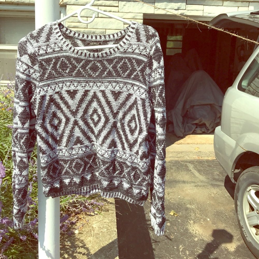 Diamond knit sweater