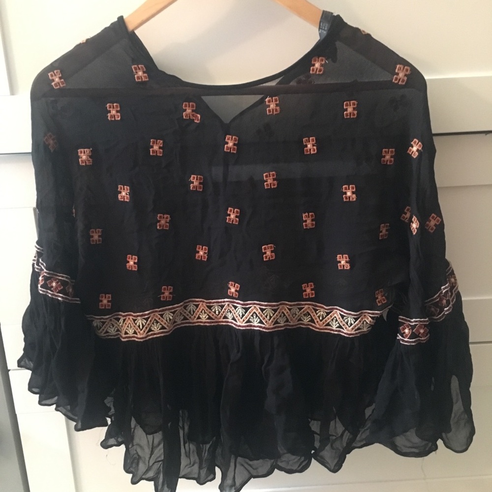 ZARA tribal print flowy shirt