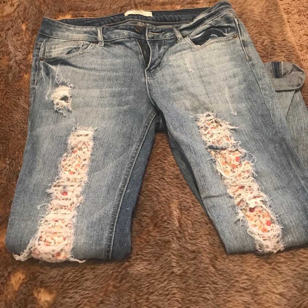Crop denim jeans