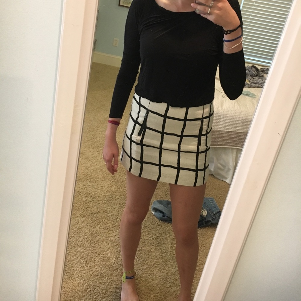 Topshop window pane pelmet skirt