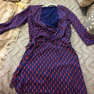 DVF scoop neck dress