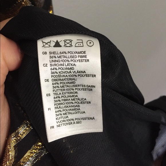 Gold and black shimmer cocktail dress. Size 4 - Picture 6 of 8