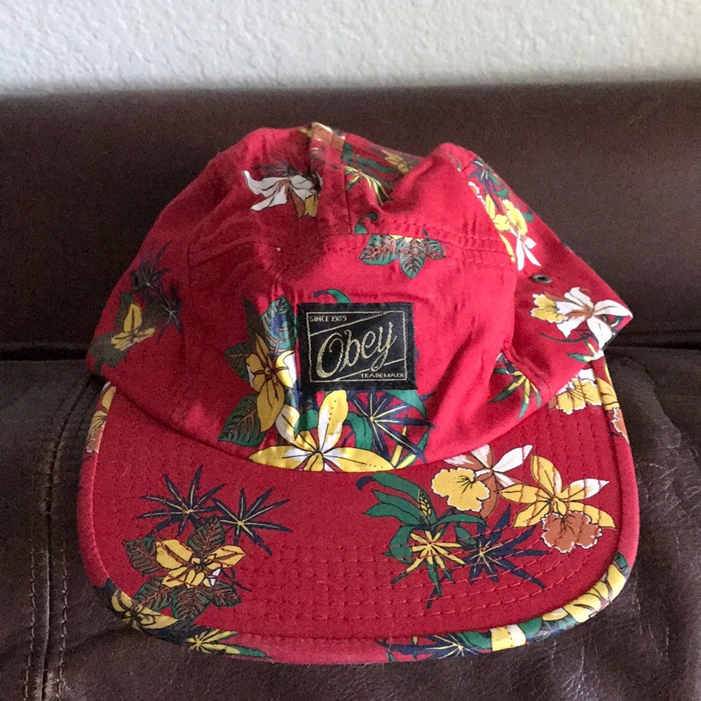 Obey Hawaiian tropical five panel hat