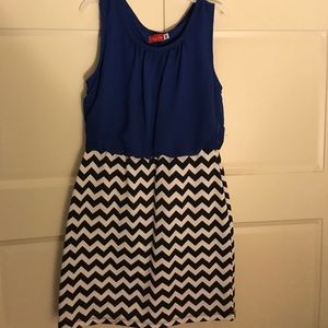 Cute blue and chevron dress