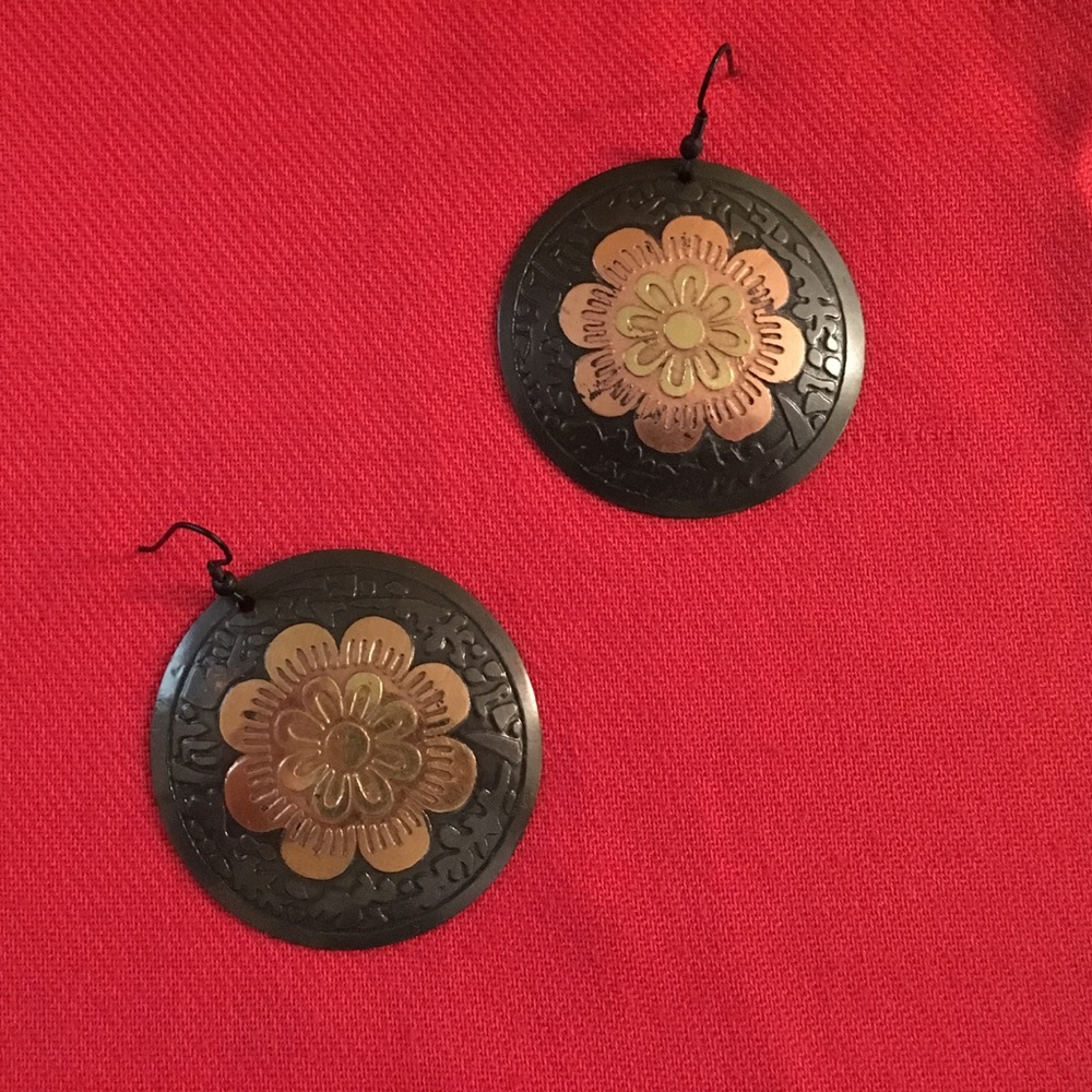 Black & Rose Gold Earrings