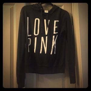 Victoria's Secret PINK black hoodie- size S.