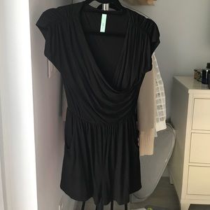 Black romper with pockets