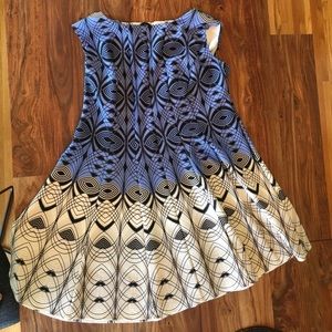 Sleeveless fit + flare scuba dress. Size 20W.