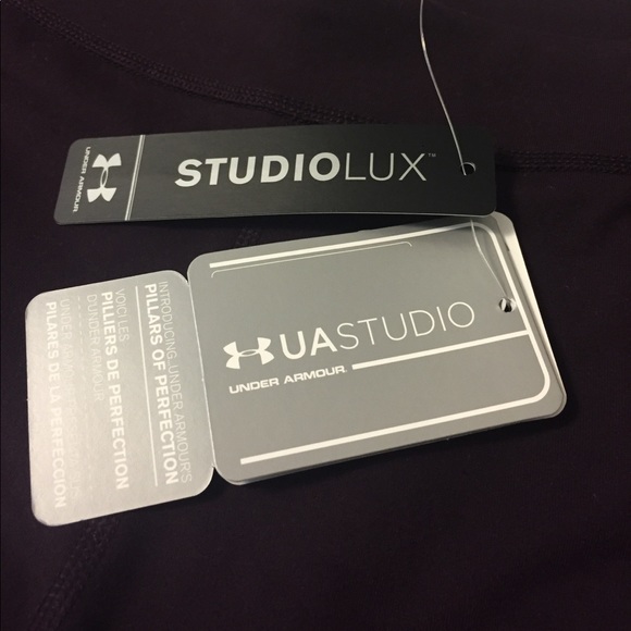 NWT Under Armour Maroon Studio Lux Leggings Sz Med - Picture 2 of 7